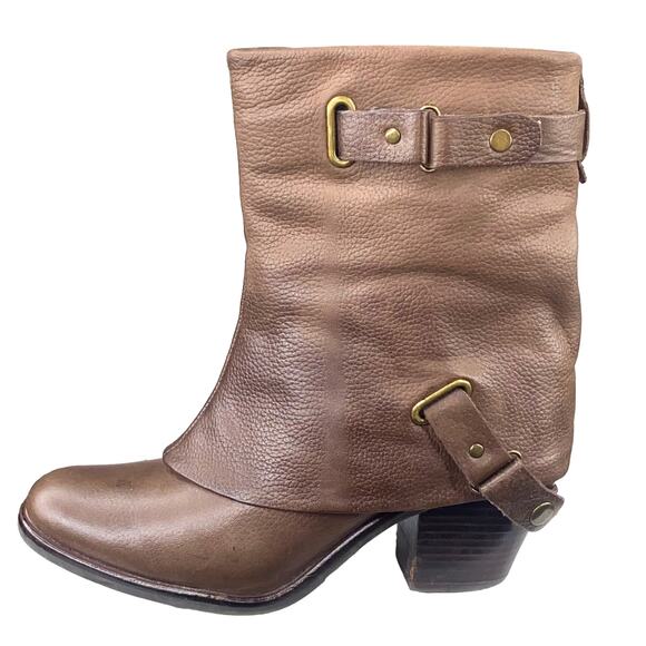 Matisse Women's Brown Leather Slouchy Cuffed Ankle Boot Size US 7.5 - Picture 2 of 11